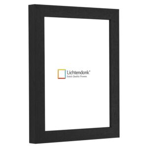 550-015 Fotolijst - Zwart - Vierkant profiel met zichtbare houtnerf, 15x15cm