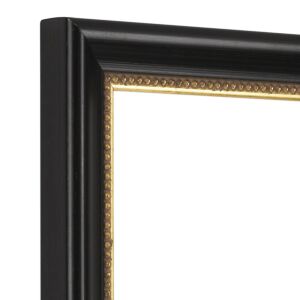 Klassieke Fotolijst - Zwart met gouden structuurbies, 30x60cm