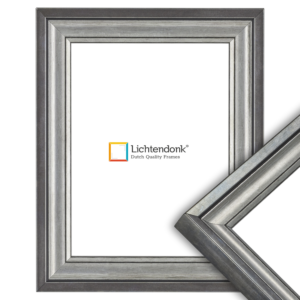 Design Fotolijst – Antraciet / Platina  – Klassiek Metaal, 18x32cm