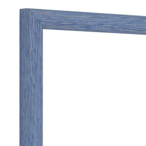 Fotolijst - Blauw - Halfrond met zichtbare houtnerf, 30x60cm